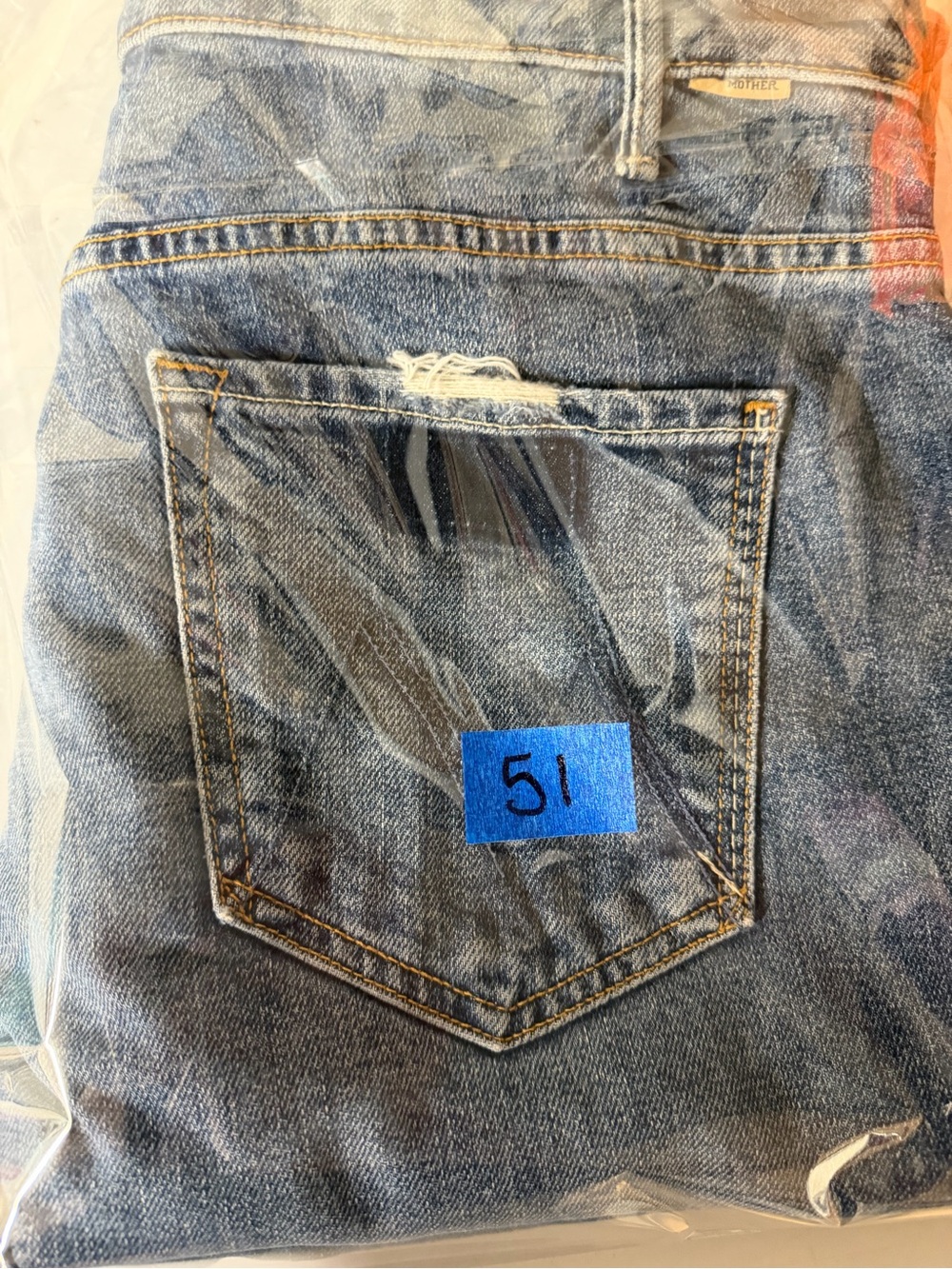 MOTHER Superior The Hustler Women’s Sz 33 High Rise Cropped Straight Jeans READ* - Picture 6 of 16